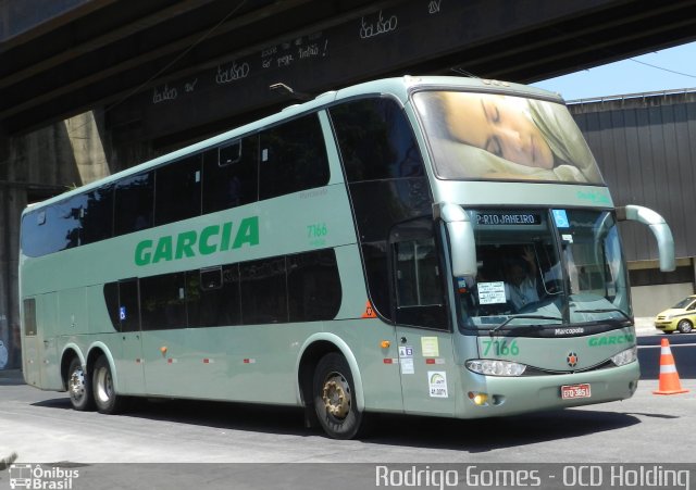 Viação Garcia 7166 na cidade de Rio de Janeiro, Rio de Janeiro, Brasil, por Rodrigo Gomes - OCD Holding. ID da foto: 3843337.