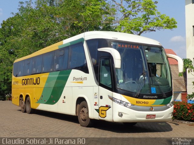 Empresa Gontijo de Transportes 18040 na cidade de Ji-Paraná, Rondônia, Brasil, por Claudio Aparecido de Deus Sobral. Número da foto: #3841749.