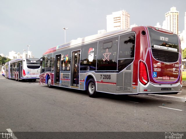 Viação Campo Belo 7 2808 na cidade de São Paulo, São Paulo, Brasil, por Felipe Vitor Paixão Vieira. Número da foto: #3844727.