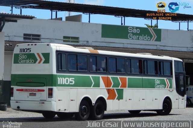 Cia. São Geraldo de Viação 11105 na cidade de Aracaju, Sergipe, Brasil, por Julio Cesar  Barbosa Martins. Número da foto: #3845396.