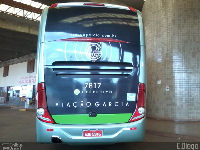 Viação Garcia 7817 na cidade de Apucarana, Paraná, Brasil, por Diego Lopes. Número da foto: #3844533.