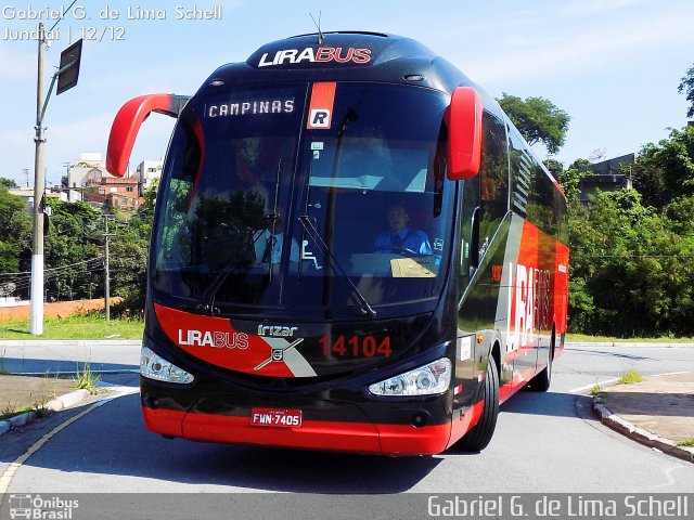 Lirabus 14104 na cidade de Jundiaí, São Paulo, Brasil, por Gabriel Giacomin de Lima. Número da foto: #3847597.