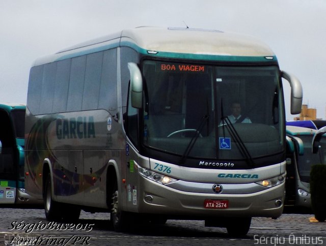 Viação Garcia 7376 na cidade de Londrina, Paraná, Brasil, por Sérgio de Sousa Elias. ID da foto: 3846685.