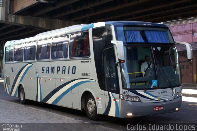 Viação Sampaio 480 na cidade de Rio de Janeiro, Rio de Janeiro, Brasil, por Carlos Eduardo Lopes. Número da foto: #3848186.