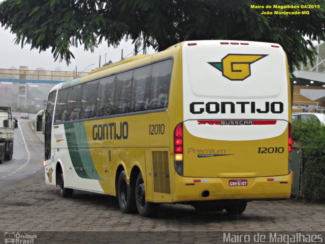 Empresa Gontijo de Transportes 12010 na cidade de João Monlevade, Minas Gerais, Brasil, por Mairo de Magalhães. ID da foto: 3846817.