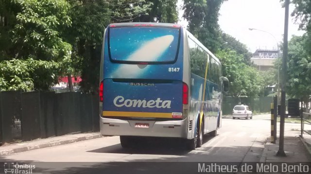 Viação Cometa 8147 na cidade de São Paulo, São Paulo, Brasil, por Matheus de Melo Bento. Número da foto: #3850733.