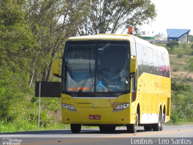 Viação Itapemirim 48109 na cidade de Vitória da Conquista, Bahia, Brasil, por Leandro  Santos. ID da foto: 3849682.