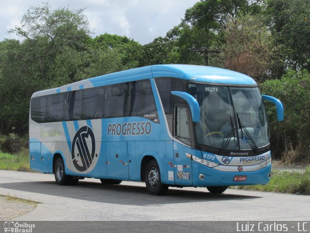 Auto Viação Progresso 6170 na cidade de Recife, Pernambuco, Brasil, por Luiz Carlos de Santana. Número da foto: #3849841.