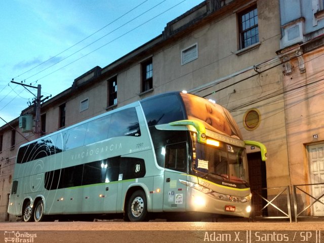 Viação Garcia 7297 na cidade de Santos, São Paulo, Brasil, por Adam Xavier Rodrigues Lima. ID da foto: 3851857.