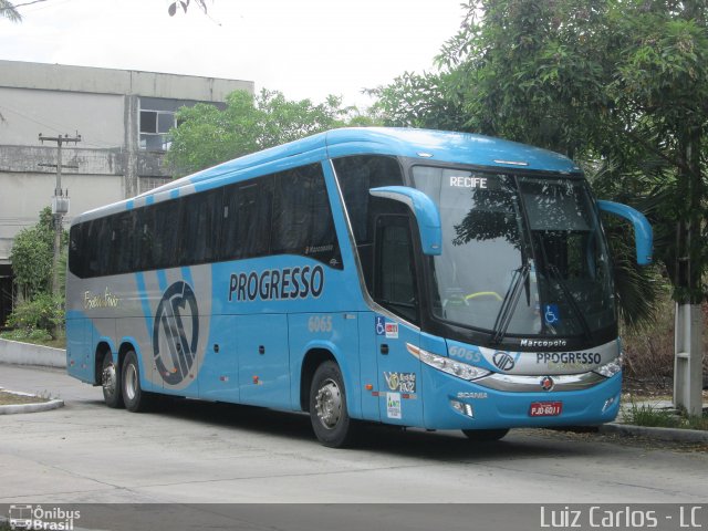 Auto Viação Progresso 6065 na cidade de Recife, Pernambuco, Brasil, por Luiz Carlos de Santana. ID da foto: 3851945.