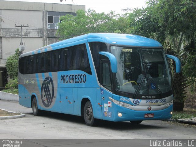 Auto Viação Progresso 6090 na cidade de Recife, Pernambuco, Brasil, por Luiz Carlos de Santana. Número da foto: #3851896.