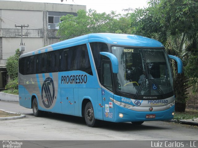 Auto Viação Progresso 6090 na cidade de Recife, Pernambuco, Brasil, por Luiz Carlos de Santana. ID da foto: 3851896.