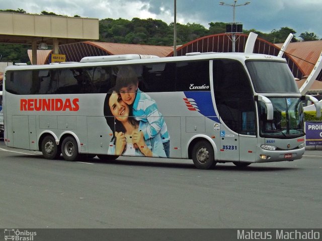 Reunidas Transportes Coletivos 35231 na cidade de Aparecida, São Paulo, Brasil, por Mateus Machado. Número da foto: #3812847.