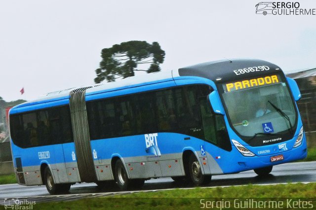 Auto Viação Jabour E86829D na cidade de Curitiba, Paraná, Brasil, por Sergio Guilherme Ketes. ID da foto: 3854761.