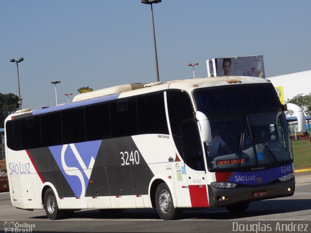 Viação São Luiz 3240 na cidade de Goiânia, Goiás, Brasil, por Douglas Andrez. ID da foto: 3854198.