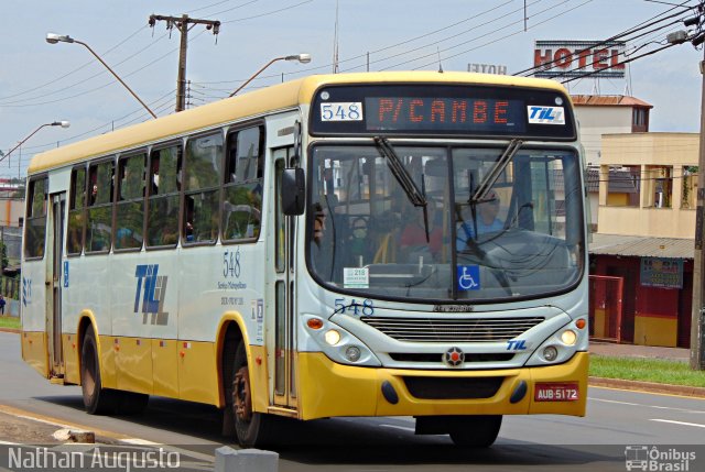 TIL Transportes Coletivos 548 na cidade de Londrina, Paraná, Brasil, por Nathan Augusto. ID da foto: 3855129.