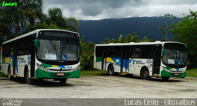 Viação Bertioga 11008 na cidade de Bertioga, São Paulo, Brasil, por Lucas Cirilo. Número da foto: #3855151.