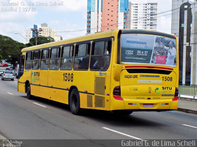 Viação Leme 1508 na cidade de Jundiaí, São Paulo, Brasil, por Gabriel Giacomin de Lima. ID da foto: 3854284.