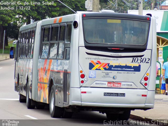 Rápido Campinas 10302 na cidade de Jundiaí, São Paulo, Brasil, por Gabriel Giacomin de Lima. Número da foto: #3854291.