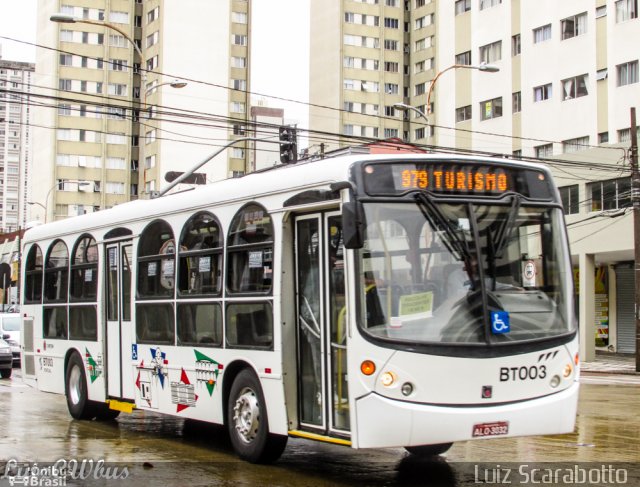 Transporte Coletivo Glória BT003 na cidade de Curitiba, Paraná, Brasil, por Luiz Scarabotto . ID da foto: 3855478.