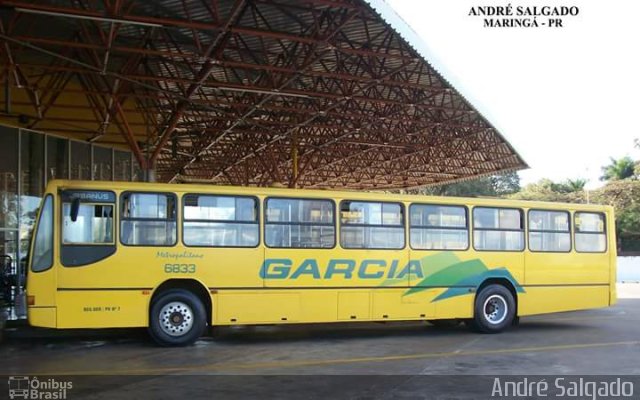 Viação Garcia 6833 na cidade de Maringá, Paraná, Brasil, por Gabriel Carvalho. ID da foto: 3856404.