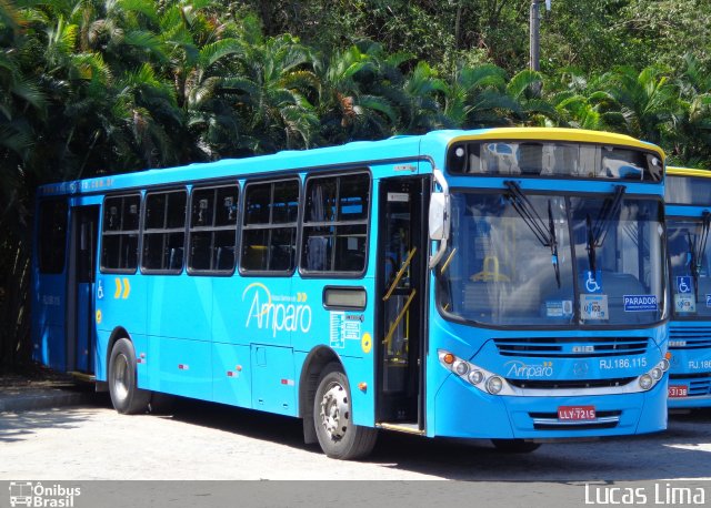 Viação Nossa Senhora do Amparo RJ 186.115 na cidade de Maricá, Rio de Janeiro, Brasil, por Lucas Lima. ID da foto: 3858235.