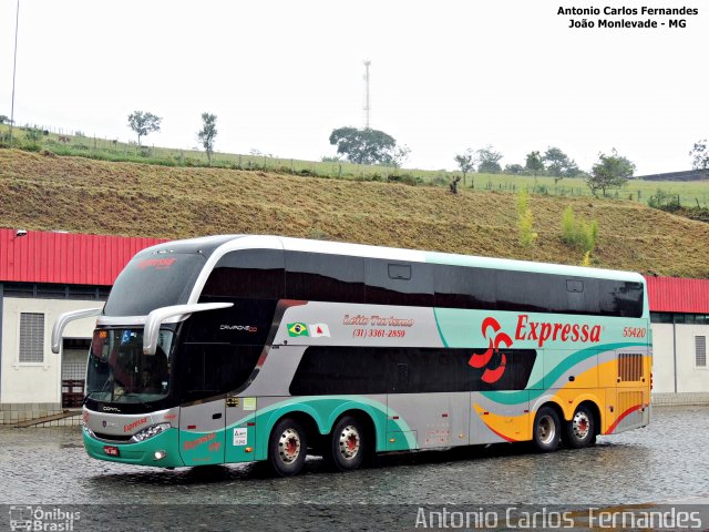 Expressa Turismo 55420 na cidade de João Monlevade, Minas Gerais, Brasil, por Antonio Carlos Fernandes. Número da foto: #3857367.