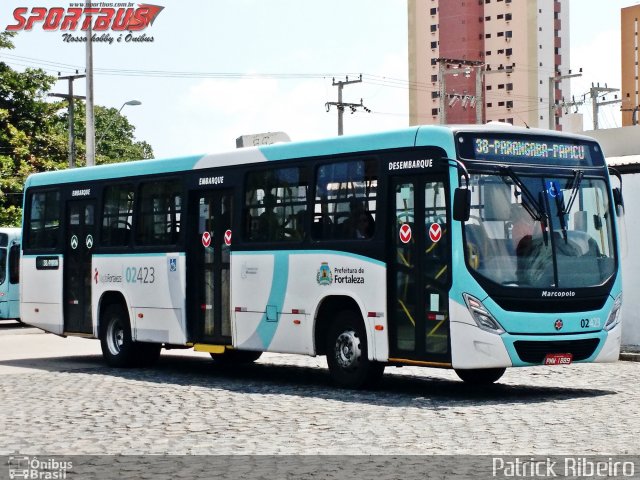 Viação Fortaleza 02423 na cidade de Fortaleza, Ceará, Brasil, por Patrick Ribeiro. Número da foto: #3860003.