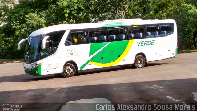 Verde Transportes 1502 na cidade de Barra do Garças, Mato Grosso, Brasil, por Carlos Alexsandro Sousa Morais. Número da foto: #3859006.