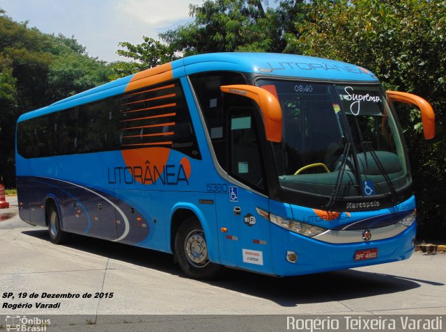 Litorânea Transportes Coletivos 5360 na cidade de São Paulo, São Paulo, Brasil, por Rogério Teixeira Varadi. ID da foto: 3861784.