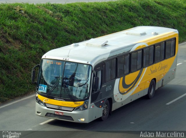 Viação Santa Edwiges 6110 na cidade de Belo Horizonte, Minas Gerais, Brasil, por Adão Raimundo Marcelino. Número da foto: #3863178.