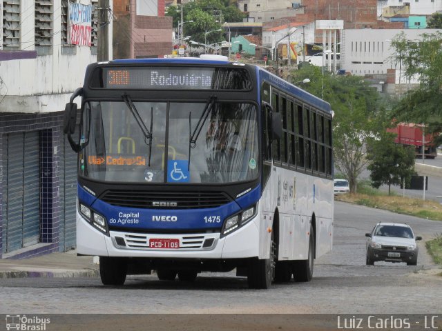 Capital do Agreste Transporte Urbano 1475 na cidade de Caruaru, Pernambuco, Brasil, por Luiz Carlos de Santana. ID da foto: 3862189.