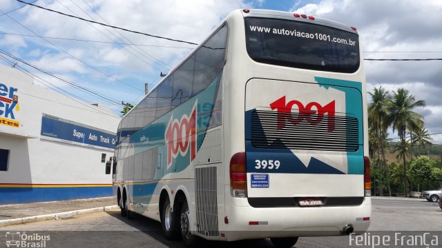 Auto Viação 1001 3959 na cidade de Santo Antônio de Pádua, Rio de Janeiro, Brasil, por Felipe França. Número da foto: #3864039.
