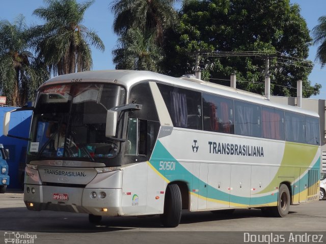 Transbrasiliana Transportes e Turismo 50501 na cidade de Goiânia, Goiás, Brasil, por Douglas Andrez. Número da foto: #3865416.