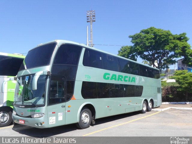 Viação Garcia 7126 na cidade de Poços de Caldas, Minas Gerais, Brasil, por Lucas Alexandre Tavares. ID da foto: 3865940.