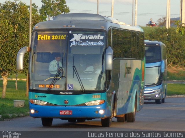 Viação Xavante 2850 na cidade de Palmas, Tocantins, Brasil, por Lucas Ferreira dos Santos Gomes. ID da foto: 3867398.