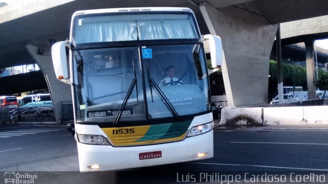 Empresa Gontijo de Transportes 11535 na cidade de Belo Horizonte, Minas Gerais, Brasil, por Luis Philippe Cardoso Coelho. ID da foto: 3867952.