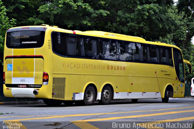 Viação Itapemirim 5805 na cidade de São Paulo, São Paulo, Brasil, por Bruno Aparecido Machado. Número da foto: #3866958.