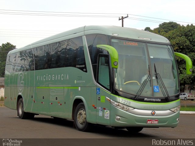 Viação Garcia 7228 na cidade de Paranavaí, Paraná, Brasil, por Robson Alves. Número da foto: #3867881.