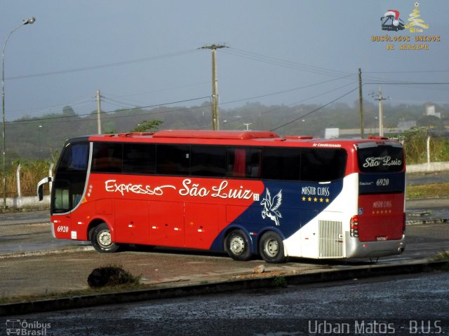Expresso São Luiz 6920 na cidade de Aracaju, Sergipe, Brasil, por Urban Matos. Número da foto: #3867074.