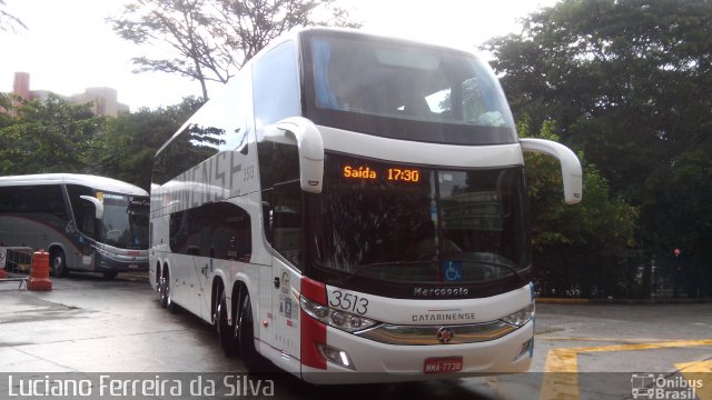 Auto Viação Catarinense 3513 na cidade de São Paulo, São Paulo, Brasil, por Luciano Ferreira da Silva. ID da foto: 3869576.