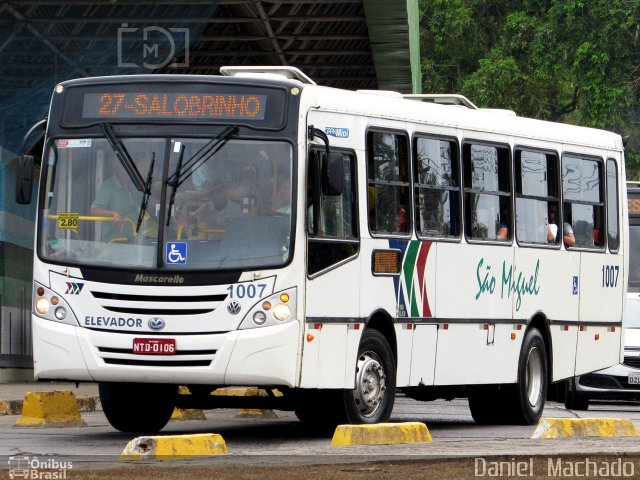 Transportes Urbanos São Miguel de Ilhéus 1007 na cidade de Ilhéus, Bahia, Brasil, por Daniel  Machado. ID da foto: 3871073.