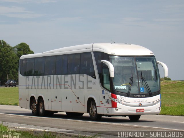 Auto Viação Catarinense 3307 na cidade de Sorocaba, São Paulo, Brasil, por EDUARDO - SOROCABUS. Número da foto: #3870068.