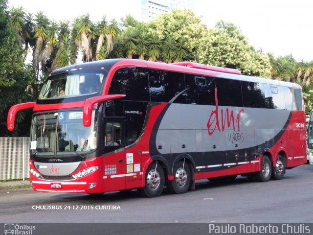 DMR Viagens 3014 na cidade de Curitiba, Paraná, Brasil, por Paulo Roberto Chulis. Número da foto: #3870816.
