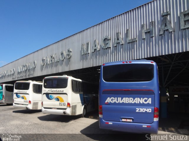 Viação Águia Branca 23040 na cidade de Santo Antônio de Jesus, Bahia, Brasil, por Samuel Souza. Número da foto: #3869251.
