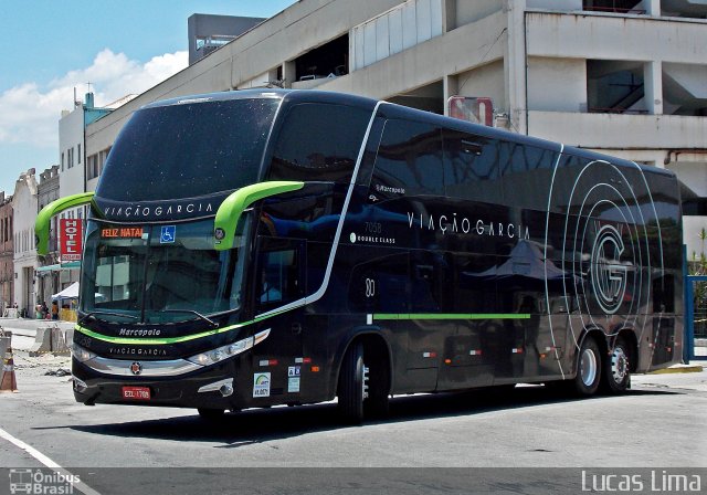 Viação Garcia 7058 na cidade de Rio de Janeiro, Rio de Janeiro, Brasil, por Lucas Lima. Número da foto: #3869918.