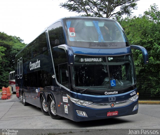 Viação Cometa 14302 na cidade de São Paulo, São Paulo, Brasil, por Jean Passos. ID da foto: 3871937.