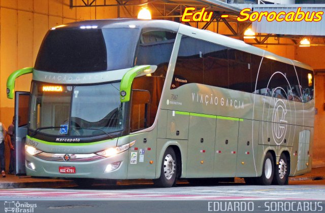 Viação Garcia 7067 na cidade de Sorocaba, São Paulo, Brasil, por EDUARDO - SOROCABUS. ID da foto: 3872101.