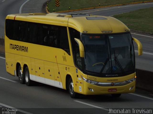 Viação Itapemirim 60715 na cidade de Lavrinhas, São Paulo, Brasil, por Jhonatan Diego da Silva Trevisan. Número da foto: #3876855.