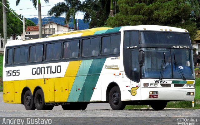 Empresa Gontijo de Transportes 15155 na cidade de Perdões, Minas Gerais, Brasil, por Andrey Gustavo. ID da foto: 3878471.